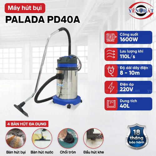 Máy hút bụi công nghiệp Palada PD40A 2