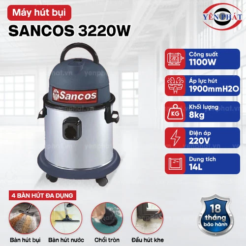 Máy hút nước, bụi, thổi bụi SANCOS 3220W 2
