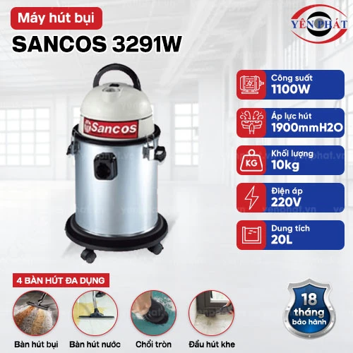 Máy hút bụi - hút nước - thổi bụi SANCOS 3291W 2