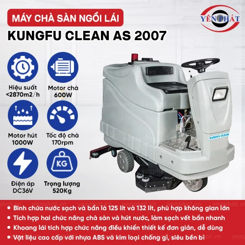 Máy chà sàn ngồi lái Kungfu Clean AS 2007 2