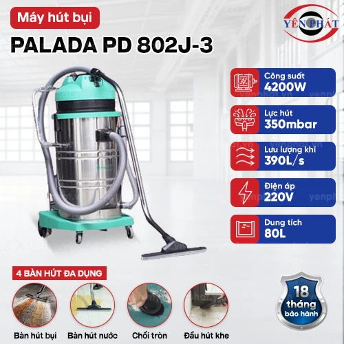Máy hút bụi công suất lớn Palada PD 802J-3 2