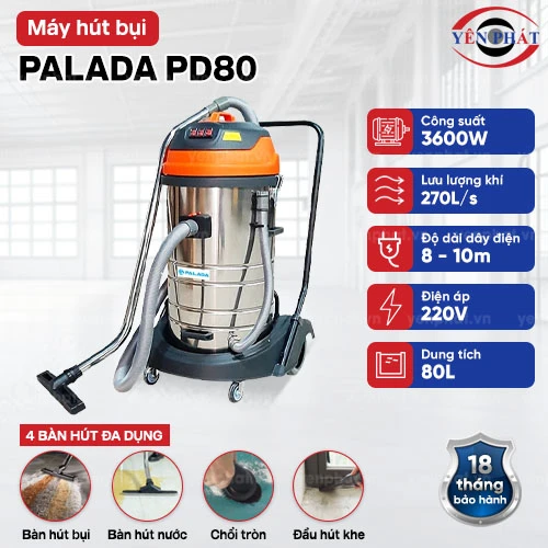 Máy hút bụi công nghiệp lớn Palada PD80 2
