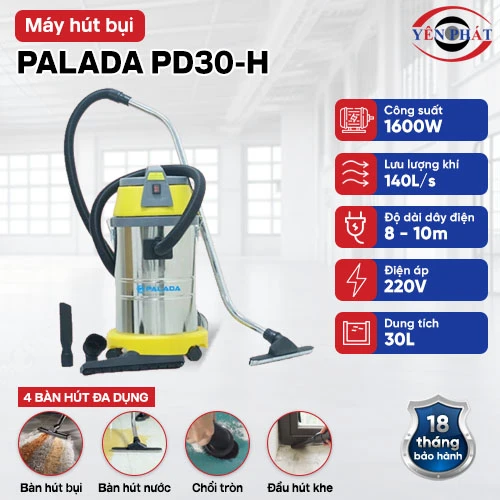 Máy hút bụi công nghiệp 30 lít Palada PD30-H 2