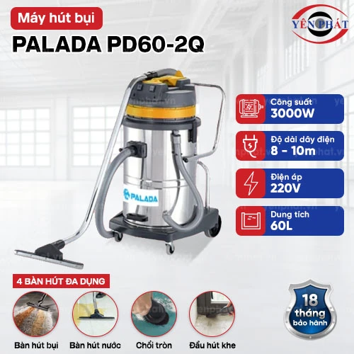 Máy hút bụi công nghiệp Palada PD60-2Q 2
