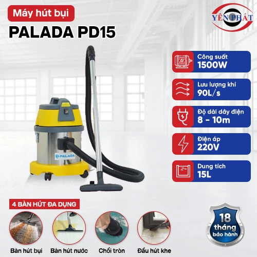 Máy hút bụi nước công nghiệp nhỏ Palada PD15 2