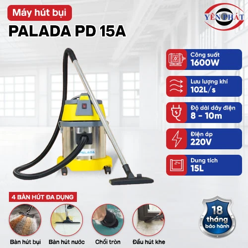 Máy hút bụi công nghiệp Palada PD 15A loại nhỏ 2