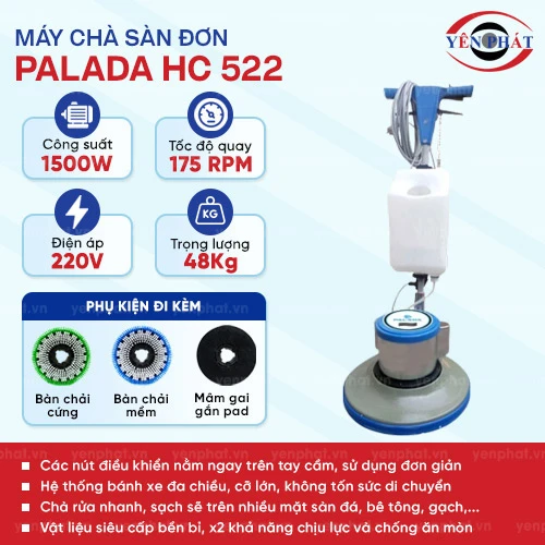 Máy chà sàn đơn Palada HC 522 2