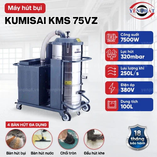 Máy hút bụi 3 pha Kumisai KMS 75VZ 2
