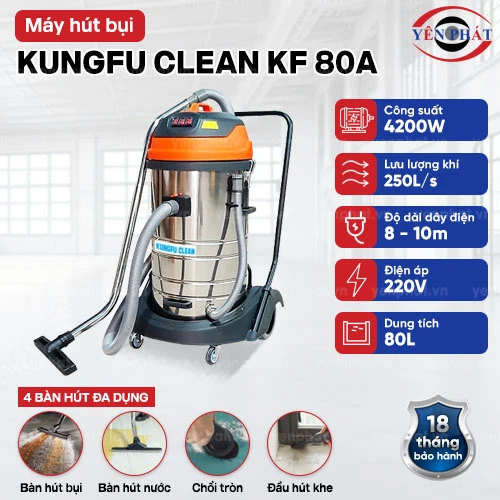 Máy hút bụi công nghiệp Kungfu Clean KF 80A 2