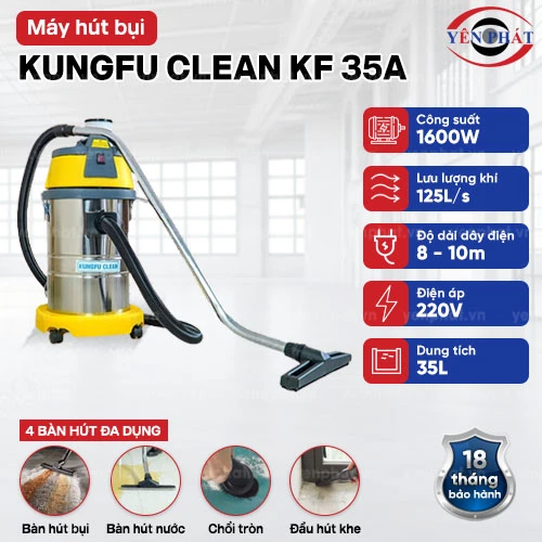 Máy hút bụi công suất lớn Kungfu Clean KF 35A 2