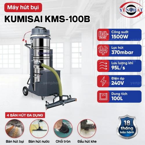 Máy hút bụi công nghiệp Kumisai KMS-100B 2