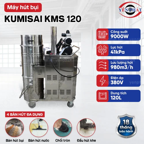 Máy hút bụi nhà xưởng công suất lớn KMS 120 2