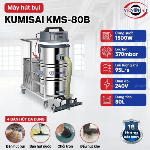 Máy hút bụi công nghiệp Kumisai KMS-80B 2