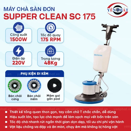Máy đánh sàn đơn Supper Clean SC 175 2
