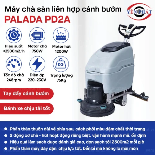 Máy chà sàn liên hợp cánh bướm Palada PD2A 2
