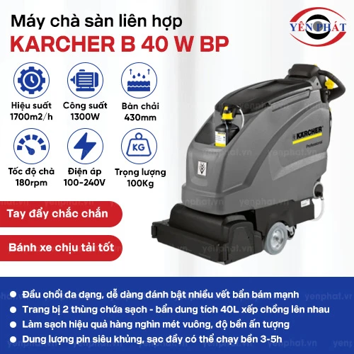 Máy chà sàn liên hợp Karcher B 40 W Bp 2