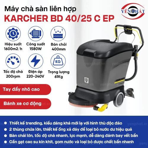Máy chà sàn liên hợp Karcher Model BD 40/25 C Ep 2