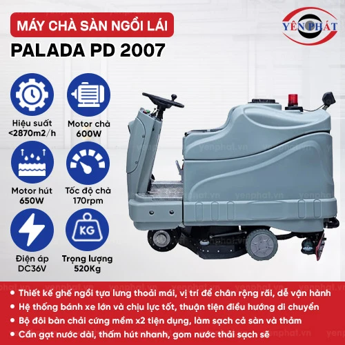 Máy chà sàn ngồi lái Palada PD 2007 2