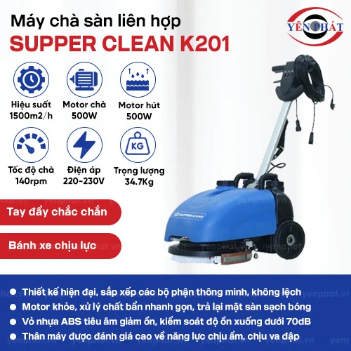 Máy chà sàn liên hợp mini Supper Clean K201 2