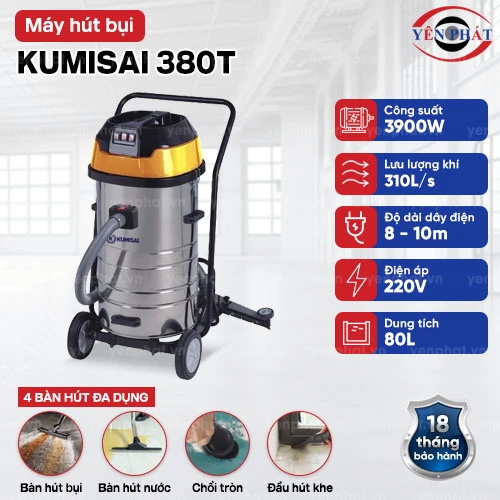 Máy hút bụi công nghiệp Kumisai 380T 2