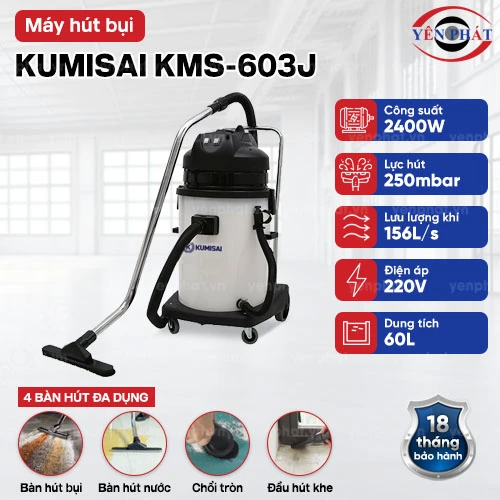 Máy hút bụi công nghiệp Kumisai KMS-603J 2