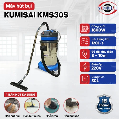 Máy hút bụi công nghiệp Kumisai KMS30S 2