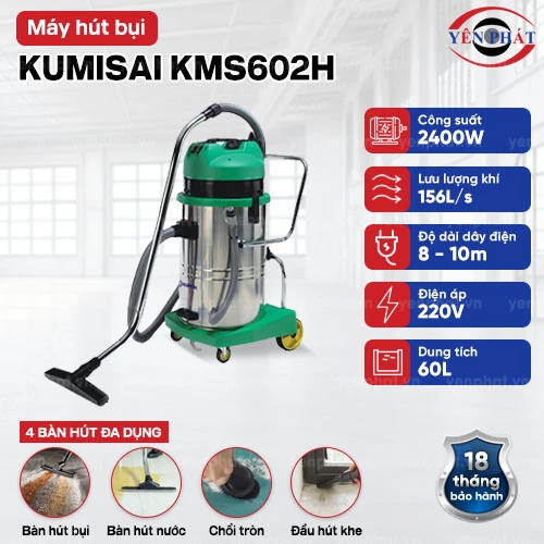 Máy hút bụi công nghiệp Kumisai KMS602H 2