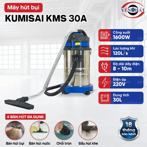 Máy hút bụi công nghiệp Kumisai KMS 30A 2