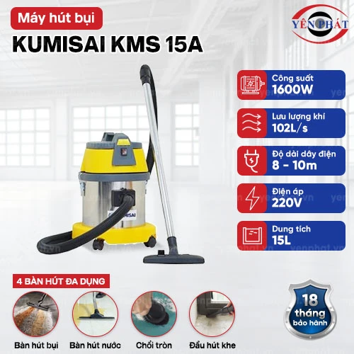 Máy hút bụi công nghiệp Kumisai KMS 15A 2