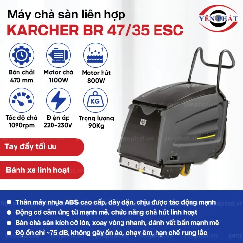Máy đánh sàn cầm tay Karcher BR 47/35 Esc 2