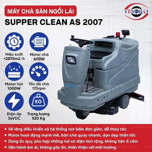 Máy chà sàn ngồi lái Supper Clean AS 2007 2