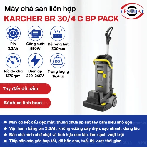 Máy chà sàn Karcher BR 30/4 C Bp Pack 2