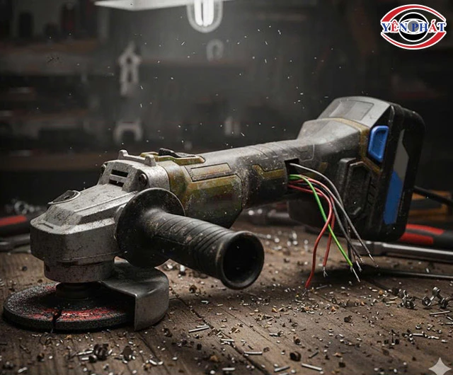 Máy mài cầm tay cũ thiếu an toàn