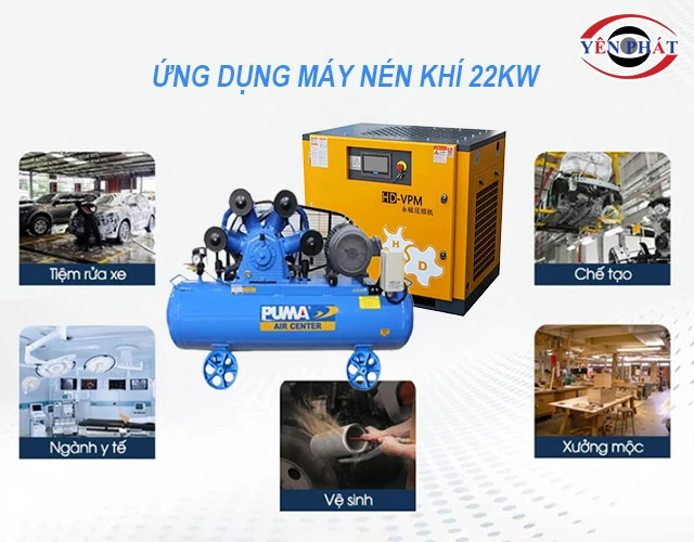 ứng dụng của máy nén khí 22KW