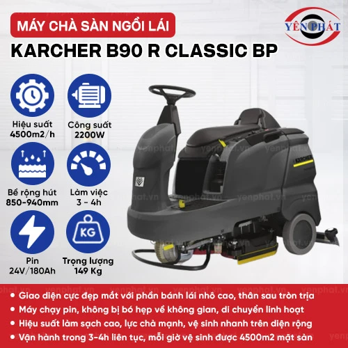 Máy chà sàn ngồi lái Karcher B90 R Classic Bp 2