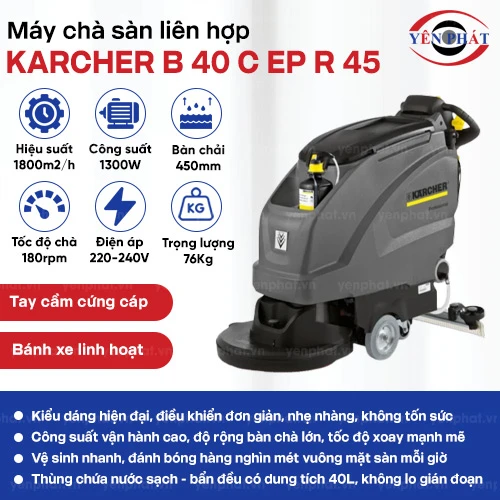 Máy chà sàn liên hợp Karcher B 40 C Ep R 45 2