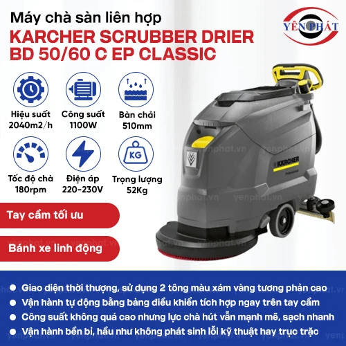 Máy chà sàn karcher SCRUBBER DRIER BD 50/60 C Ep Classic 2