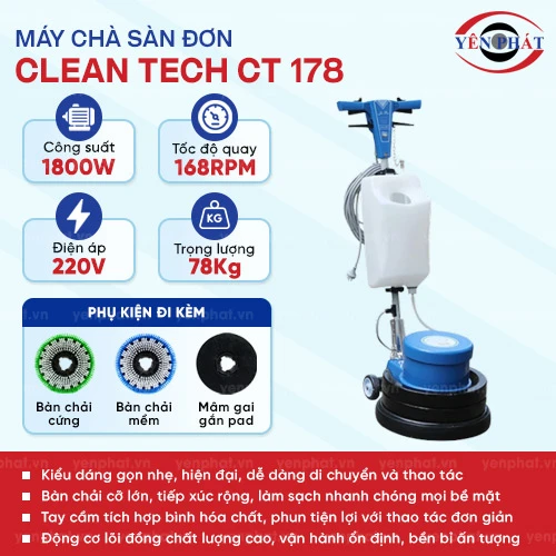Máy chà sàn Clean Tech CT 178 2