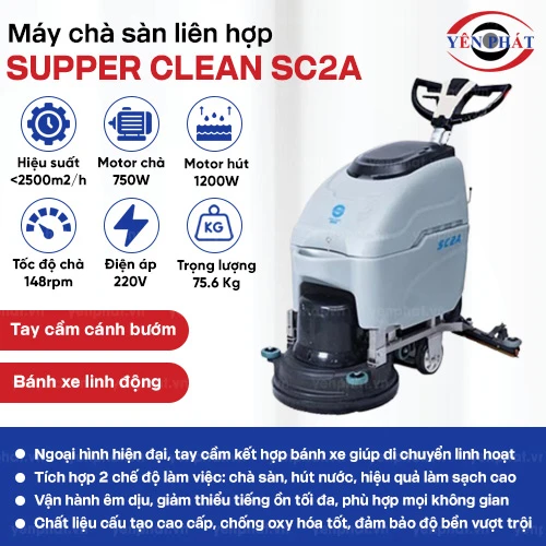 Máy chà sàn liên hợp cánh bướm Supper Clean SC2A 2