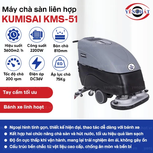 Máy chà sàn liên hợp Kumisai KMS-51 2