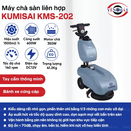 Máy chà sàn liên hợp mini Kumisai KMS-202 2