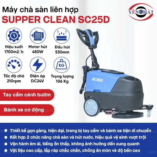 Máy chà sàn liên hợp Supper Clean SC25D 2