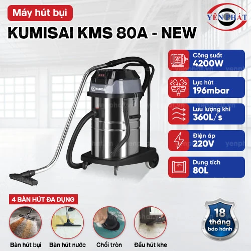 Máy hút bụi nhà xưởng Kumisai KMS 80A - New 2