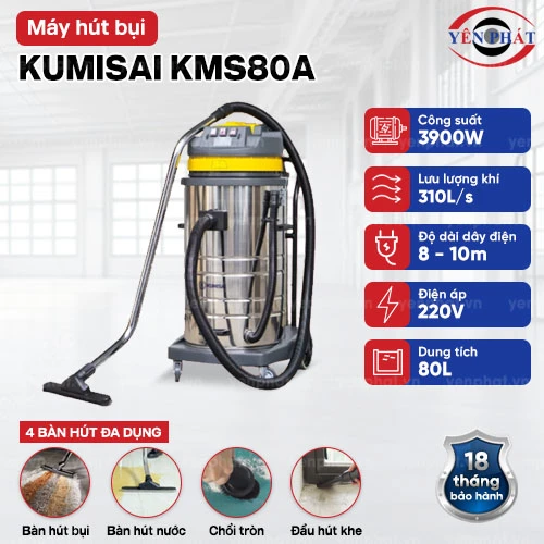 Máy hút bụi công nghiệp Kumisai KMS80A 2