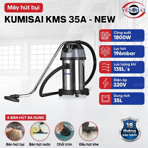 Máy hút bụi khô, ướt Kumisai KMS 35A - New 2