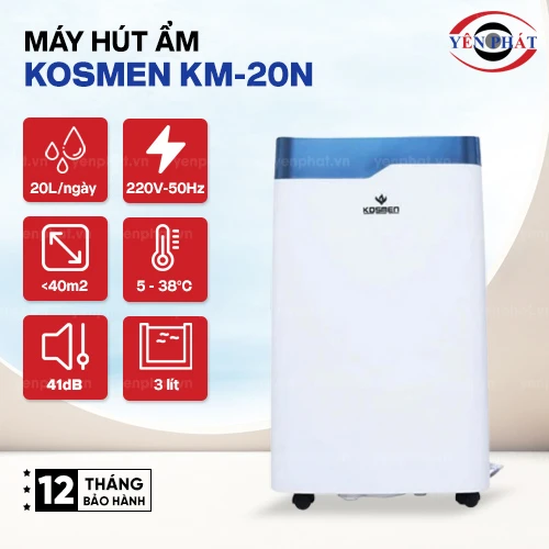 Máy hút ẩm Kosmen KM-20N (20 lít/ngày) 2
