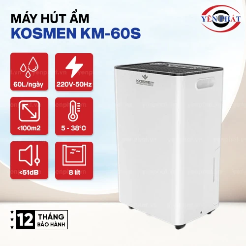 Máy hút ẩm Kosmen KM-60S (60 lít/ ngày) 2