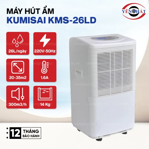 Máy hút ẩm Kumisai KMS-26LD 2