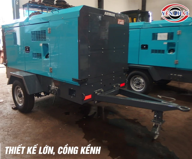 Máy nén khí Airman PDS390S khá cồng kềnh