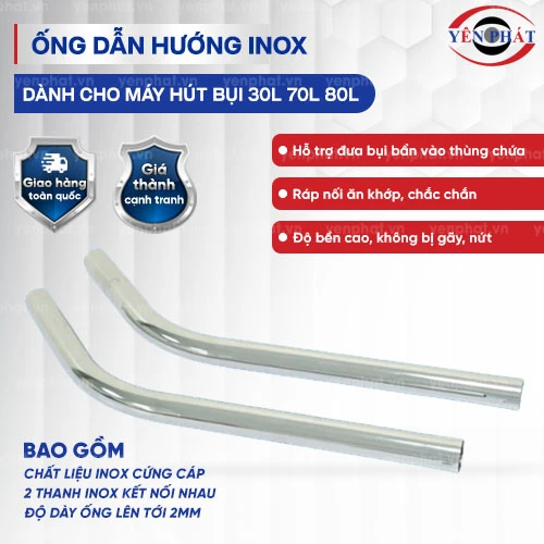 Ống dẫn hướng inox máy hút bụi 30L 70L 80L 2